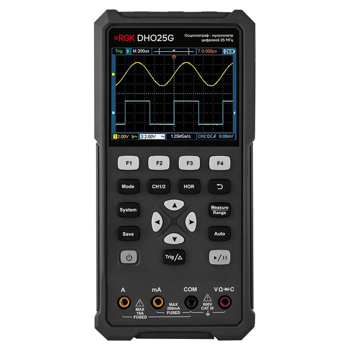Осциллограф - мультиметр RGK DHO25G с поверкой