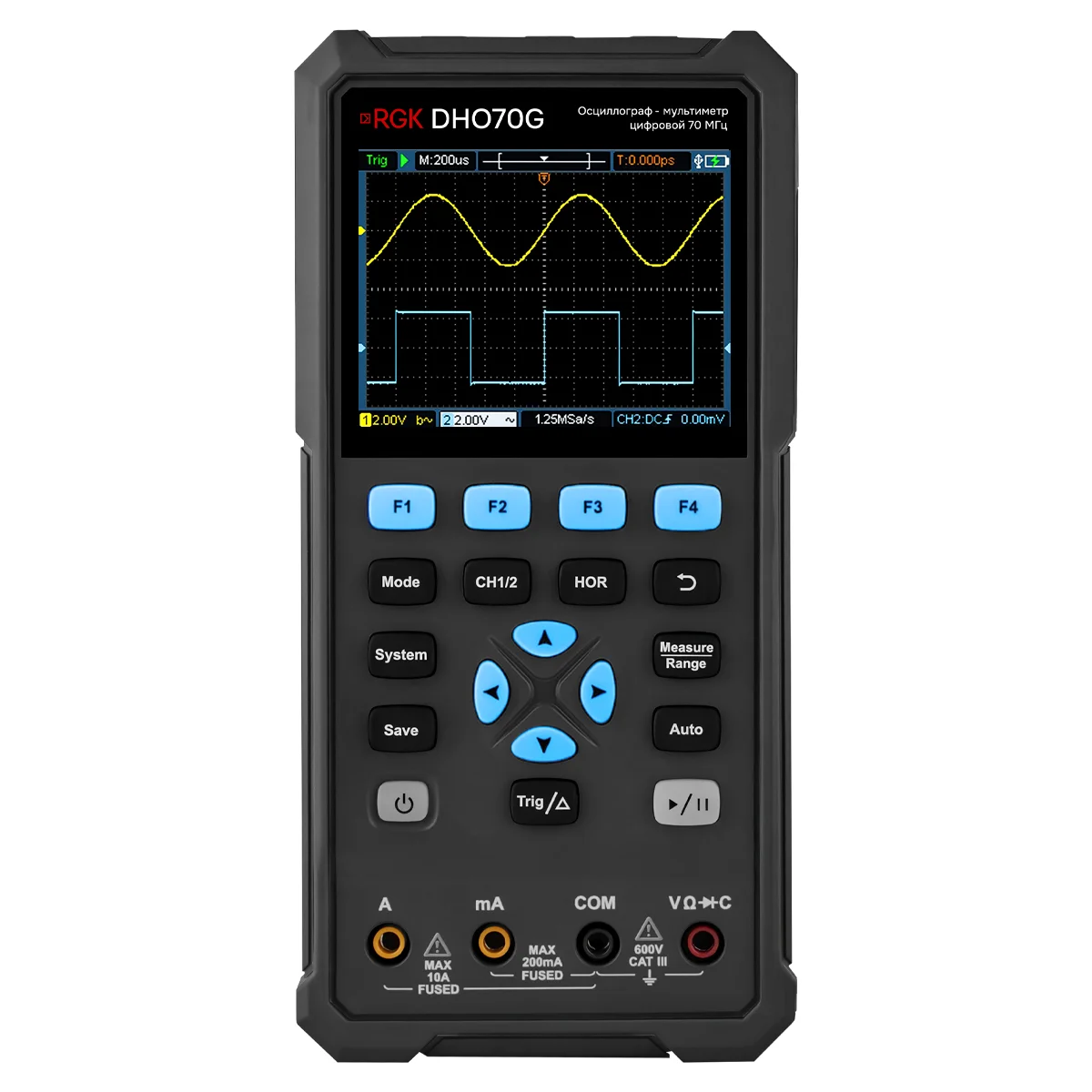 Осциллограф - мультиметр RGK DHO70G с поверкой